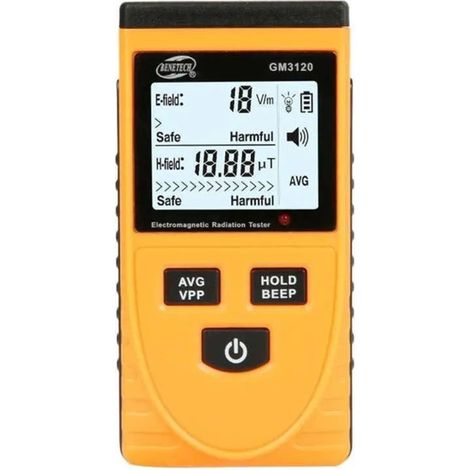 Détecteur de rayonnement électromagnétique numérique LCD GM3120 compatible avec appareils électroménagers téléphones portables et ordinateurs (1/5)