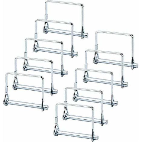 Goupille de verrouillage carrée 10 pièces – Acier au carbone galvanisé – Longueur 70mm – Diamètre 6,3mm (1/4 pouce) – Applications variées