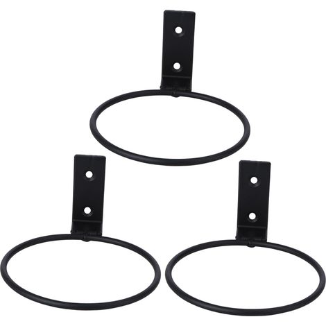 3pièces Support De Pot De Fleurs Mural Métal Avec Plateau Suspendu Lot Pour Jardinière Intérieure Et Extérieure Facile à Installer