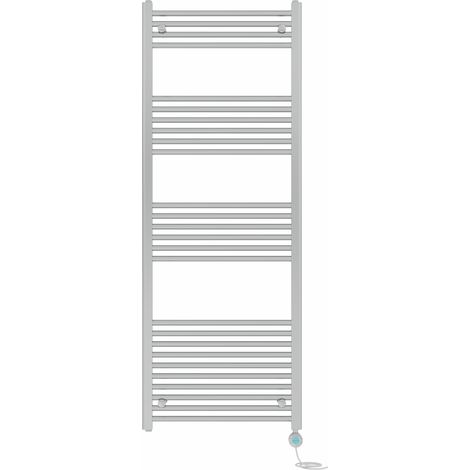 Pre-filled Bathroom Straight Electric Heated Towel Rail Radiator Thermostatic 1600x600mm Chrome