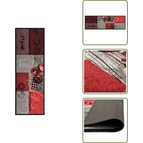 Küchenteppich Waschbar Tomaten 60x300 cm - Bodenmatte - Küchenmatte - Türmatte - Wohnzimmerteppich - Esszimmerteppich (1/5)