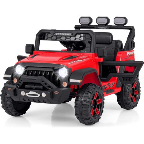 Coche electrico infantil con mando a distancia 24g amp usb y luz y amp coche infantil musica 12v coche jeep rojo