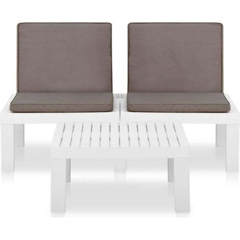 PROGARDEN tresillo macarena &43 cojines blanco conjunto , TRESILLO MACARENA &43 COJINES BLANCO -Este es un conjunto de exterior muy versátil y funcionalestá hecho de resina de alta (1/3)