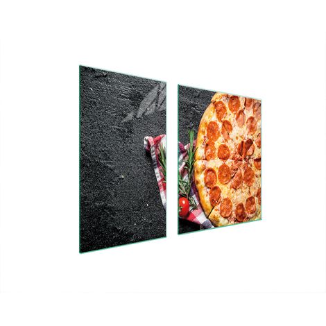assiette en verre et planche à découper pizza 100x52 (1/5)