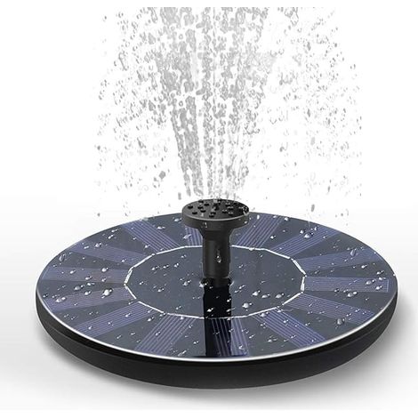 Pompe à eau pour fontaine solaire pour baignoire d'oiseaux : nouvelle pompe à fontaine solaire mini améliorée 1,5W, kit de panneau solaire autonome pour jardin, étang, piscine et extérieur (1/5)
