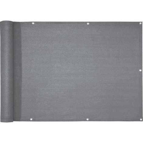 Balkonsichtschutz 90 x 500 cm Einfarbig Grau (1/5)