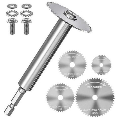 Ensemble de coupe-tubes pour tubes hexagonaux en PVC de 12 mm (diamètre intérieur) (comprend des lames de scie de tailles : 22 mm, 23 mm, 32 mm, 35 mm et 44 mm), Argent