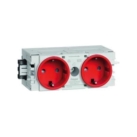 Tehalit Steckdose 2-fach rt C-Profil GS2000 vrt (1/5)