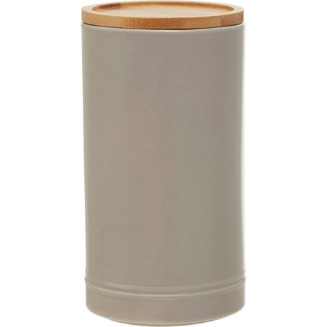 Interiors By Premier Large Grey Stoneware Canister,Functional Kitchen Organizer,Minimalistic Storage Jar With Silicone Seal (1/5)