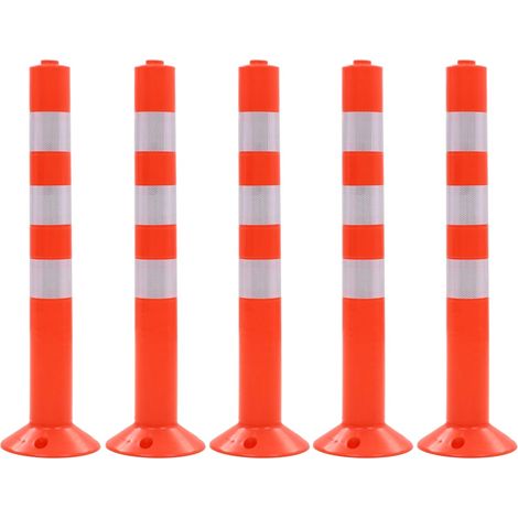 Traffic Control Bollards 5 pcs Plastic 75 cm vidaXL