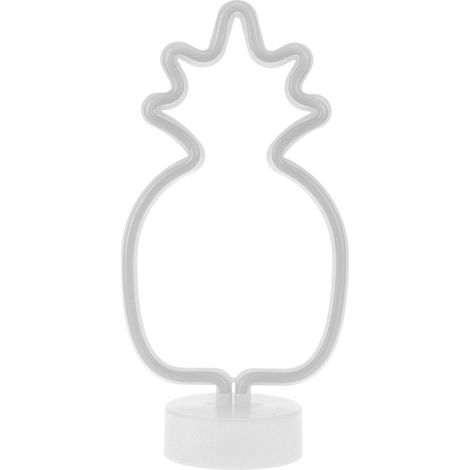 Lampe de chevet néon de table à la forme unique avec socle pour salon ou chambre