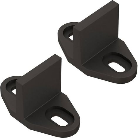 Lot de 2 rails coulissants en alliage d'aluminium noir pour porte de grange (1/4)