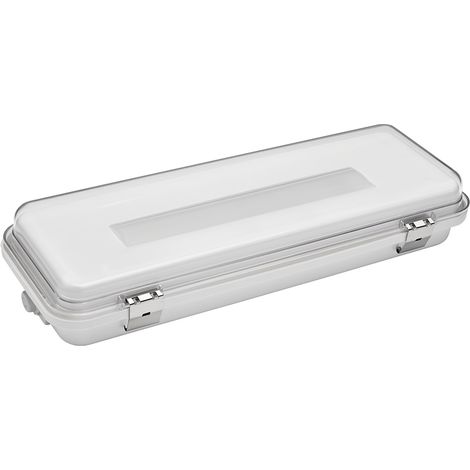Luz LED de emergencia “Hermetic” estanca de superficie (1W 5700K 110lm) IP65/IK10 36x13x7cm color blanco