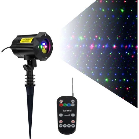 Lumière de jardin RGB, lampe de pelouse, lumière laser de Noël/Halloween, projection de ciel étoilé, éclairage de camping (1/4)