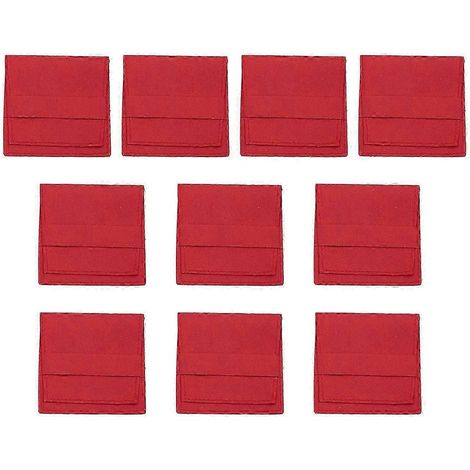 Lot de 10 pochettes à bijoux en microfibre, idéales pour emballer et offrir des bijoux (bracelets et colliers).-red 8cmx8cm (1/5)