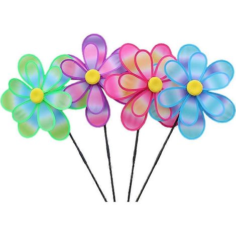 Girouette décorative pour pelouse, double couche, avec piquet, idéale pour les activités de jardinage et les enfants en extérieur. (1/5)