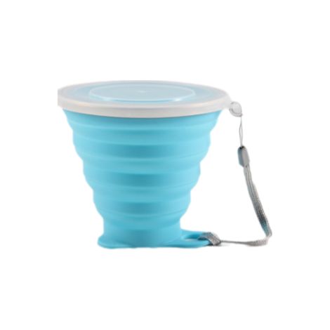 Tasse Voyage Pliable En Silicone - 260 ml - Résistante -40 °F à 480 °F - Anneau Acier Inoxydable - Couvercle Plastique - Pour Randonnée Camping Voyage Extérieur - Lot De 4 (1/5)