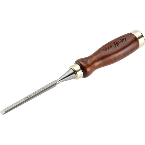 Ciseau à bois 132 x 8 mm - manche bois Bailey - lame acier chromé - Stanley