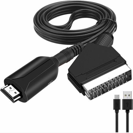 Convertisseur péritel vers Hdmi adaptateur Audio vidéo pour Hdtv/dvd/décodeur/ps3/pal/ntsc (1/5)