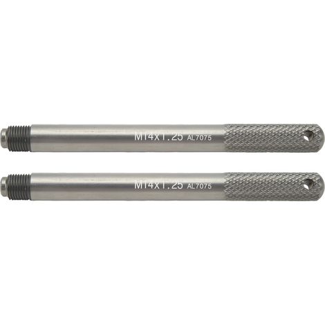 Set di ganci per perni di allineamento ruote, strumento guida per perni cerchio per riparazione pneumatici auto M14 X 1,25 2 pezzi.