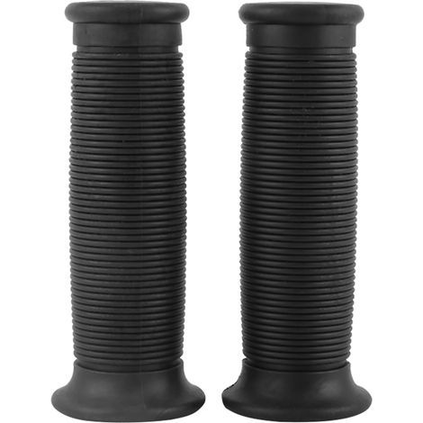 1 pair of universal motorcycle handlebar grips, vintage style, black, 22 mm/25 mm (1/5)