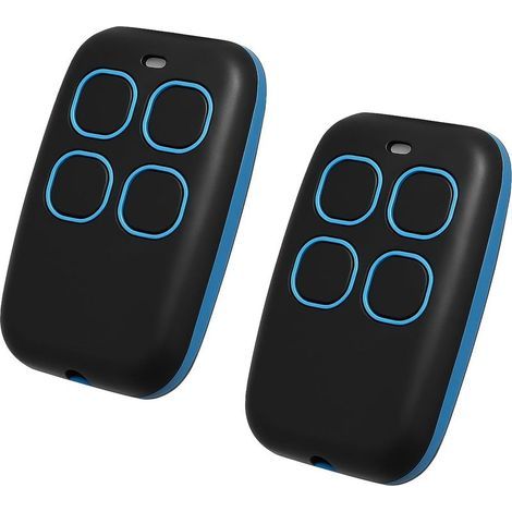 2 Télécommande Portail Universelle 4 en 1, télécommande Rolling Code Universel multifréquence de 280 à 868 MHz. Radiocommande Portail programmable Version Mise à Jour avec liste de compatibilité Bleu (1/5)