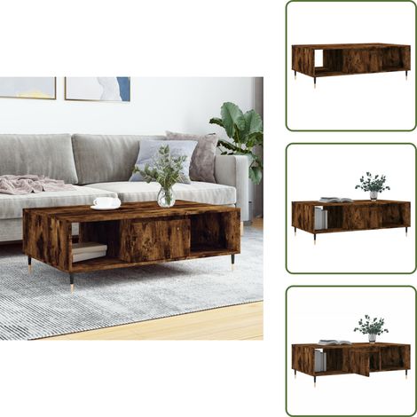 Couchtisch Räuchereiche 104x60x35 cm Holzwerkstoff - Couchtisch - Wohnzimmerschreibtisch - Beistelltisch - Holzmöbel - Esszimmertisch (1/5)