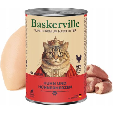 Baskerville Super Premium Cibo Umido per Gatti Adulti Pollo 400g (1/5)