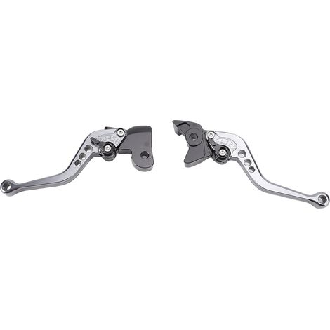 Paar Motorrad-Brems- und Kupplungshebel aus eloxierter Aluminiumlegierung, kurz und verstellbar, Ersatz für Classic Reborn 350 Ti Color (1/5)