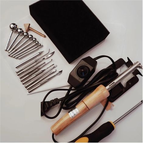 Outils de fabrication de fleurs en tissu, bricolage, réglage de la température, fer à souder 18, truelle de repassage (1/5)