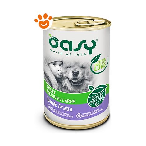 Oasy Dog Adult Medium/Large Monoproteico Anatra - Oasy Dog Adult Medium/Large Monoproteico Anatra - Lattina Da 400 Gr