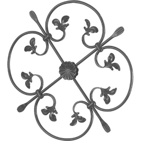 Rosone - Altezza 530mm larghezza 530mm sezione tubo tondo Ø12mm - Ferro battuto - Saldatura