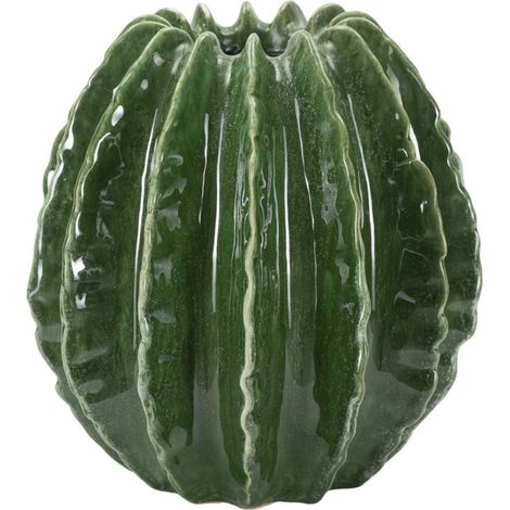 Vaso Cactus Ball piccolo in ceramica verde