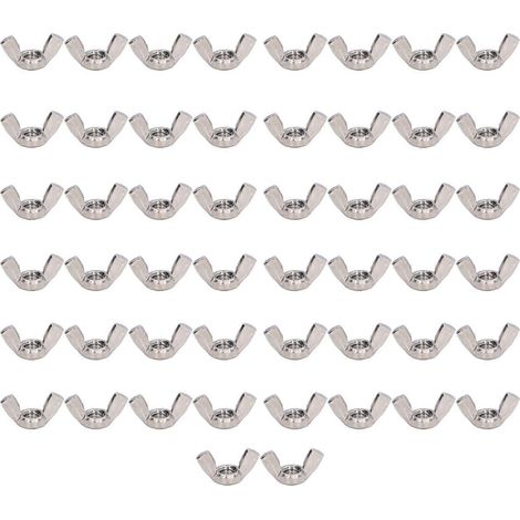 Kit de 50 écrous à oreilles assortis en acier inoxydable 304, pièces de quincaillerie de remplacement DIN 315 M5 (1/5)