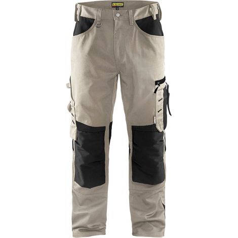 Pantalone da lavoro artigianale Blaklader senza tasche flottanti in policotone Beige / Nero 50 (1/5)