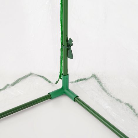 Serre de jardin avec porte, tunnel de culture, abri végétal, coffre de croissance, acier et plastique, 200 x 100 x 80 cm, vert (1/5)