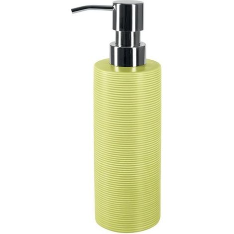 Distributeur de savon Céramique TUBE RIBBED Pistache Spirella (1/3)