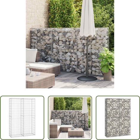 vidaXL Gabion - Panier de gabion avec couvercle Fil galvanisé 150x100x30 cm (1/5)