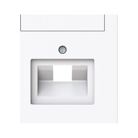 Busch-Jaeger Zentralscheibe mit Beschriftungsfeld Kommunikations-Steckverbinder 1-fach studioweiß - Busch-art linear® (1803-44G), 2CKA001710A4219