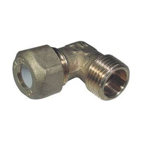 COUDE MÂLE POUR CUIVRE AVEC OGIVE EN TÉFLON TIEMME Dimensions : 3/4 x 16R
