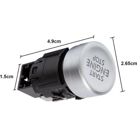 Bouton interrupteur d'allumage moteur pour Volkswagen Golf 7, 7.5, e-Golf, T-Roc – Démarrage/Arrêt moteur – Numéros OE 5G1959839, 5Q1959839 - 5GG959839 (1/3)