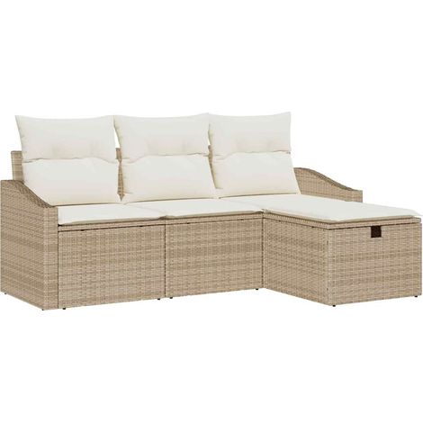 Maison Exclusive - Set di divani con cuscino 4 pcs polyrattan