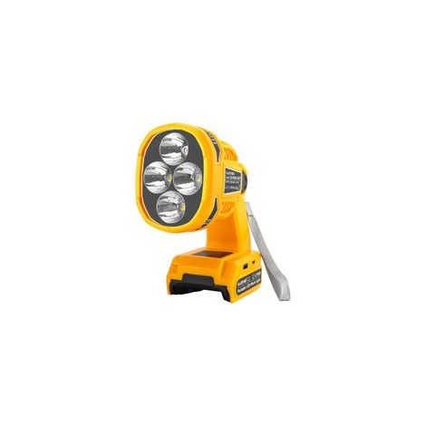 Lampe de travail LED sans fil 1120 lm, torche projecteur extérieure avec lumière blanche et rouge, 4 modes, tête pivotante 180°, compatible batteries 18 V et 20 V MAX (batterie non incluse) (1/5)