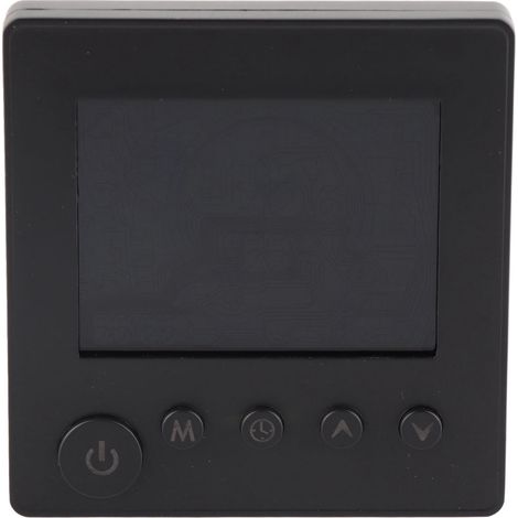 Thermostat intelligent Wi-Fi avec grand écran LCD couleur et application de contrôle pour la maison, le bureau et les supermarchés. Alimentation : 90 V à 240 V CA. Style standard noir.