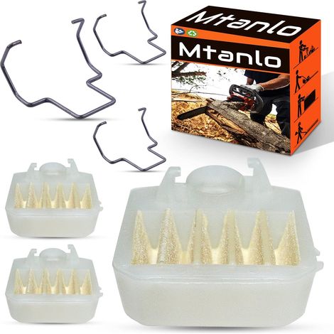 Filtres à air pour tronçonneuse Husqvarna 350 340 345 346 XP 346XP 351 353 Pièces de rechange OEM 537024003 avec boucle de filtre à air (6 pièces) (1/5)