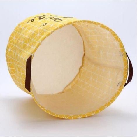 Lot de 2 Panier à Linge en Tissu de Coton 27x23CM Multifonction de Paniers Pour Boîte de rangement Barils de Stockage avec poignées (1/4)