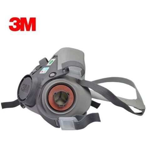 VURAHOME - Demi-masque réutilisable 3M™ 6200 – Élastomère léger – Certifié EN140/CE – Système de fixation à baïonnette – Protection contre particules et gaz (1/3)