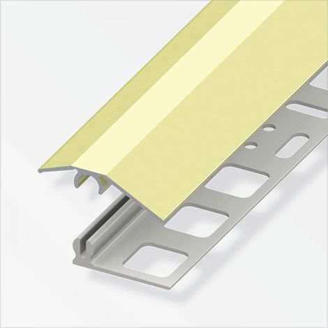 alfer Niveauausgleichs-Profil 2 m, 31 x 7 mm Aluminium eloxiert messing Übergangsprofil