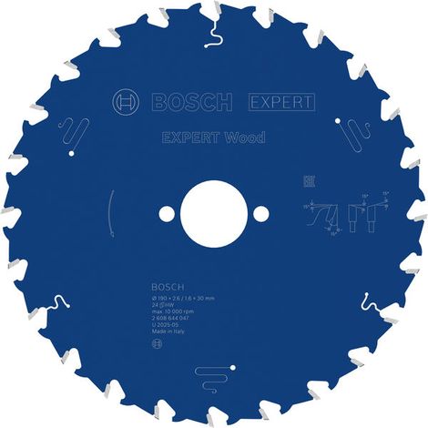 Bosch EXPERT Wood Circular Saw Blade 190 x 2.6/1.6 x 30 mm T24 2608644047