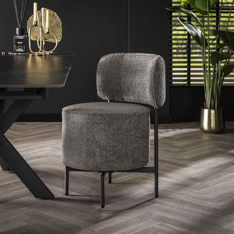 Industrial swivel Dining chair Vibe Boucle Grey (1/2)